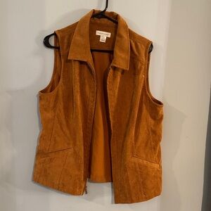 Christopher & Banks Tan Sleeveless Vest